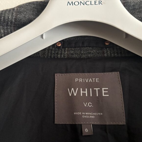 $1050 Private White V.C. x Mr.Porter Check Wool A-2 Bomber -Jacket -- 6/Large-XL - Picture 5 of 16